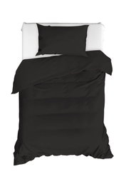 L'essentiel linge de maison Juego de funda nórdica individual ranforce Negro